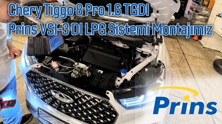 Chery Tiggo 8 Pro 1.6 TGDI Prins VSI-3 DI LPG Sistemi Montajımız